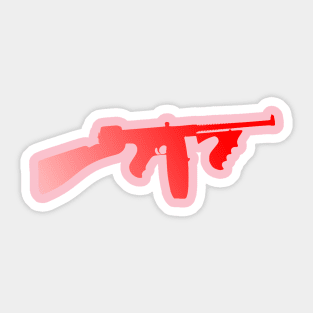 Tommy Gun Gangster Sticker